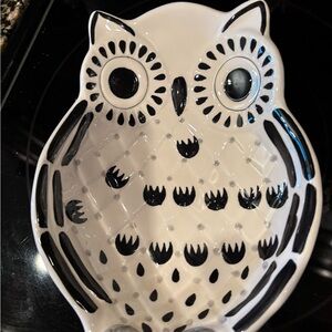 Home Essentials Black and White Owl Dinnerware Collection
